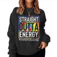 Teachers Assistant Straight Outta Energy Teaching Tie Dye Women Sweatshirt