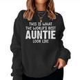 Worlds Best Auntie Funny Auntie From Niece Women Crewneck Graphic Sweatshirt