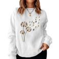 Flower Pug Dog Dandelion Animals Lover Women Sweatshirt