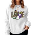 Leopard Love Nurse Life Scrub Nurse Mardi Gras Women Rn Icu V3 Women Crewneck Graphic Sweatshirt