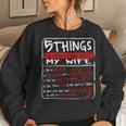 5 Things You Should Know About My Wife Husband Gift Women Crewneck Graphic Sweatshirt Gifts for Her