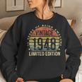 75Th Birthday Men Women Vintage 1948 75 Year Old Bday Women Sweatshirt Gifts for Her