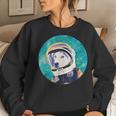 Adorable Husky Astronaut For Husky Dog Lovers Mom Dads Women Sweatshirt Gifts for Her
