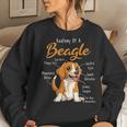 Anatomy Of A Beagle Gift For Beagle Dog Mom Funny Beagle Women Crewneck Graphic Sweatshirt Gifts for Her