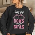 Archery Mom Camo Pink Bow Sorry Guys Bows For Girls Women Crewneck Graphic Sweatshirt Gifts for Her