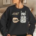 Auntie Llama Family Father Day Mother Day Women Crewneck Graphic Sweatshirt Gifts for Her