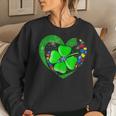 Autism Awareness Clover Shamrock Autism Mom St Patricks Day Women Crewneck Graphic Sweatshirt Gifts for Her