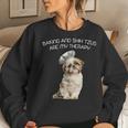 Baking And Shih Tzu Are My Therapy Gifts Mothers Day Women Crewneck Graphic Sweatshirt Gifts for Her