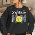 Baseball Mom Love Tie Dye Softball Mom Mother´S Day Women Sweatshirt Gifts for Her