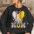 Baseball Softball Vintage Ball Mom Leopard Women Gift Women Crewneck Graphic Sweatshirt Gifts for Her