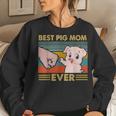 Best Pig Mom Ever Pig Friends Gift Mothers Day Women Crewneck Graphic Sweatshirt Gifts for Her