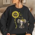 Blessed To Be Called Mom Sunflower Elephant Sunflower Gift Women Crewneck Graphic Sweatshirt Gifts for Her
