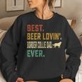 Border Collie Lover Best Beer Loving Border Collie Dad Women Sweatshirt Gifts for Her