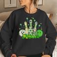 Bowling Ball Shamrock Leprechaun St Patricks Day Bowler Women Crewneck Graphic Sweatshirt Gifts for Her