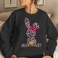 Bunny Easter Pink Leopard Rabbit Cute Easter Day Girls Women Women Sweatshirt Gifts for Her