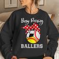 Busy Raising Ballers Baseball Softball Soccer Mom Women Sweatshirt Gifts for Her