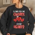 Care For Cutest Little Hearts Nurse Valentines Day Nursing Women Crewneck Graphic Sweatshirt Gifts for Her