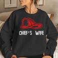 Chiefs Wife Firefighter Gift - Spouse Fire Company Women Crewneck Graphic Sweatshirt Gifts for Her