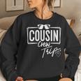 Womens Cousin Crew Trip 2023 Retro Reunion Matching Family Group Women Sweatshirt Gifts for Her