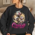 Crazy Ferret Lady Cute Pet Animal Lover Mother Daughter Women Crewneck Graphic Sweatshirt Gifts for Her