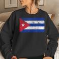 Cuban FlagCuba Vintage Pride Men Women Kids Gift Women Crewneck Graphic Sweatshirt Gifts for Her