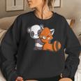 Cute Kawaii Panda Hugging Red Panda Women Crewneck Graphic Sweatshirt Gifts for Her