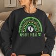 Cute Leopard Rainbow Nicu Nurse St Patricks Day Women Crewneck Graphic Sweatshirt Gifts for Her