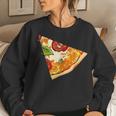 Daddy Pizza Missing A Slice His Kid Slice Boy Girl Mom Dad Women Crewneck Graphic Sweatshirt Gifts for Her
