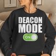 Deacon Mode - Religious Christian Minister Catholic Church Women Sweatshirt Gifts for Her