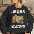 Deadlift Jesus I Christian Weightlifting Workout Gym Women Sweatshirt Gifts for Her
