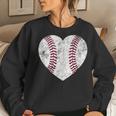 Distressed Heart Baseball Heart Mom Mama Sweatshirt Gifts for Her