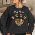 Dog Mom Leopard Paw Dog Gift Mens Womens Girls Boys Women Crewneck Graphic Sweatshirt Gifts for Her
