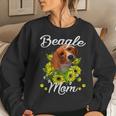 Dog Mom Sunflower Beagle Mom Women Sweatshirt Gifts for Her