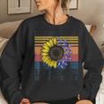 Eagle Syndrome Mom Sunflower Vintage Awareness Warrior Women Crewneck Graphic Sweatshirt Gifts for Her