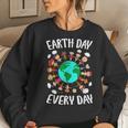 Earth Day Everyday All Human Races To Save Mother Earth 2021 Women Crewneck Graphic Sweatshirt Gifts for Her