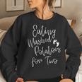 Eating Mashed Potatoes For Two Pregnancy Announcement Women Sweatshirt Gifts for Her
