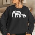Elephant Mama With Baby Mothers Day Mom Gift Women Crewneck Graphic Sweatshirt Gifts for Her