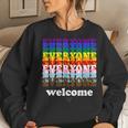Everyone Is Welcome Here Pride Month Lgbtq Rainbow Gay Pride Women Crewneck Graphic Sweatshirt Gifts for Her
