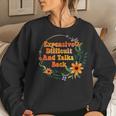 Expensive Difficult And Talks Back Mom Life Mothers Day Women Crewneck Graphic Sweatshirt Gifts for Her
