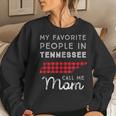 Family Matching Mom Mother Gift Red Buffalo Plaid Tennessee Women Crewneck Graphic Sweatshirt Gifts for Her