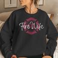 Firefighters Wife Womens Fireman Wife Firefighter Wife Women Crewneck Graphic Sweatshirt Gifts for Her