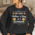 Womens My First As A Grandma In 2023 Women Sweatshirt Gifts for Her