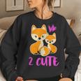 Foxes 2 Cute Mother Baby Kid Toddler Women Mom Cute Gift Fox Women Crewneck Graphic Sweatshirt Gifts for Her