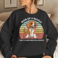 Funny Beagle Mom Of A Beagle That Is Sometimes An Asshole Women Crewneck Graphic Sweatshirt Gifts for Her