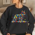 Funny French Bulldog Autism Awareness Dog Dad Mom Gift Women Crewneck Graphic Sweatshirt Gifts for Her