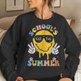 Funny Groovy Schools Out For Summer Graduation Teacher Kids Women Crewneck Graphic Sweatshirt Gifts for Her