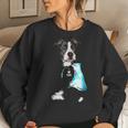 Funny Pit Bull Dog I Love Mom Tattoo Pit Bull Lover Gift Women Crewneck Graphic Sweatshirt Gifts for Her