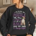 Funny Puggle Mom Dog Lovers Gift Women Crewneck Graphic Sweatshirt Gifts for Her