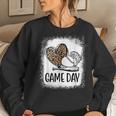 Game Day Baseball Decorations Leopard Heart Soccer Mom Mama Women Sweatshirt Gifts for Her