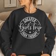 Girls Trip Cheaper Than A Therapy Girls Weekend Friends Trip Gift For Womens Women Crewneck Graphic Sweatshirt Gifts for Her